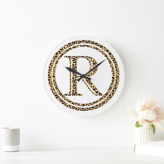 Leopard R Große Wanduhr (Zuhause)