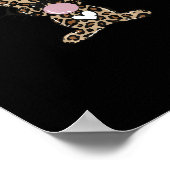 Leopard Rabbit Bunny Blows Gum Ostertag Poster (Ecke)