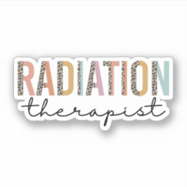 Leopard Radiationstherapeut, Krasse Therapie Grad  Aufkleber