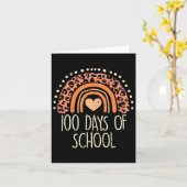 Leopard Rainbow 100 Days School Niedlich 100th Day Karte (Gelbe Blume)