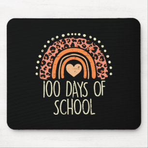 Leopard Rainbow 100 Days School Niedlich 100th Day Mousepad