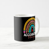 Leopard Rainbow Back Accounting Manager Kaffeetasse (VorderseiteRechts)