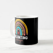 Leopard Rainbow Back Accounting Manager Kaffeetasse (Vorderseite Links)