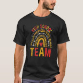 Leopard Rainbow Back To School High School Team Vi T-Shirt (Vorderseite)