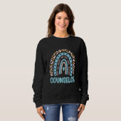 Leopard Rainbow Back To School Rainbow Counselor L Sweatshirt (Vorne ganz)