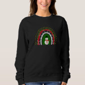 Leopard Rainbow Christmas Rainbow Peace Liebe Joy  Sweatshirt (Vorderseite)