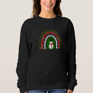 Leopard Rainbow Christmas Rainbow Peace Liebe Joy  Sweatshirt