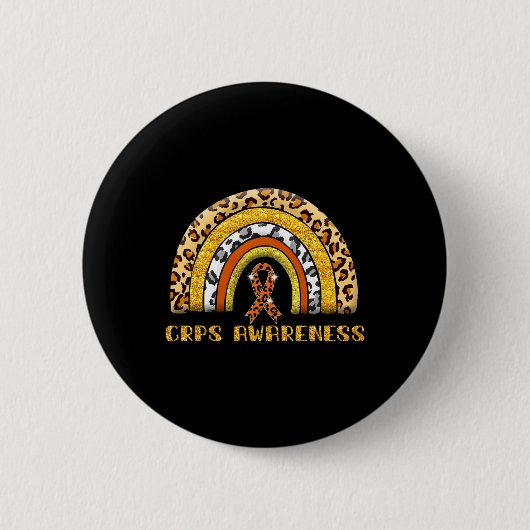 Leopard Rainbow Crps Warrior Button (Vorderseite)
