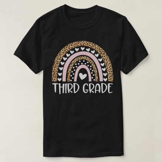 Leopard Rainbow Dritter Lehrer T-Shirt (Design vorne)