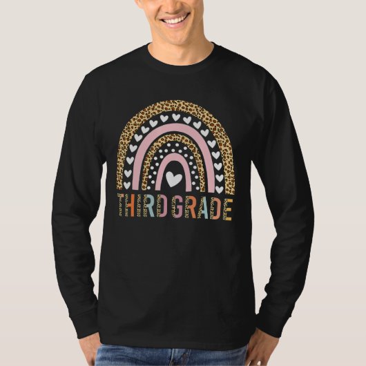 Leopard Rainbow Dritter Lehrer T-Shirt (Vorderseite)
