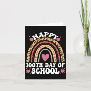 Leopard Rainbow Happy 100th Day School Niedlich 10 Karte