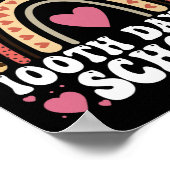 Leopard Rainbow Happy 100th Day School Niedlich 10 Poster (Ecke)