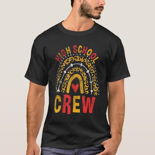 Leopard Rainbow High School Crew Vintage T-Shirt (Vorderseite)