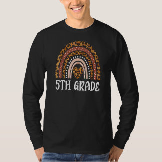 Leopard Rainbow Kids Teachers Field Day T-Shirt