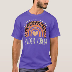 Leopard Rainbow Kinder Crew First Day Kindergarten T-Shirt