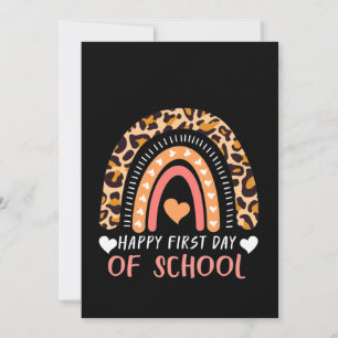 Leopard Rainbow Kindergarten Lehrer Einladung