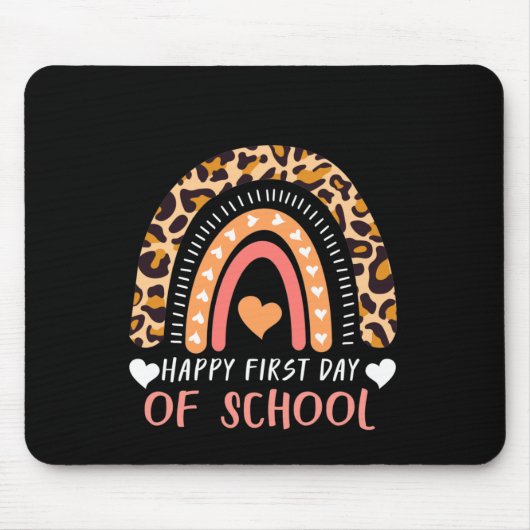 Leopard Rainbow Kindergarten Lehrer Mousepad (Vorne)