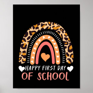 Leopard Rainbow Kindergarten Lehrer Poster