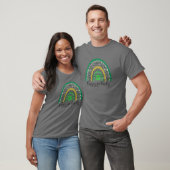 Leopard Rainbow Kleeblatts Happy Go Lucky St. Patr T-Shirt (Unisex)
