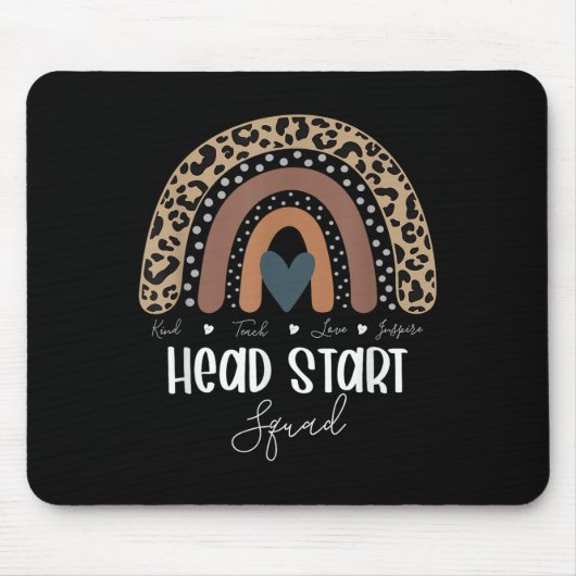 Leopard Rainbow Lehrer Student, Schulleiter Start Mousepad (Vorne)