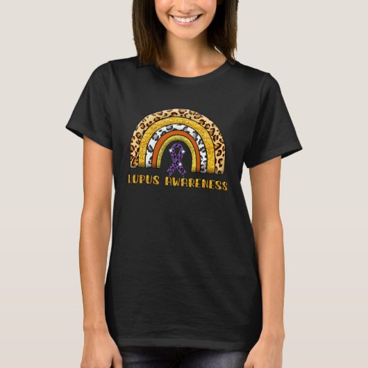 Leopard Rainbow Lupus Warrior T-Shirt (Vorderseite)