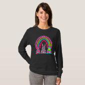 Leopard Rainbow Oaster Bunny Rabbit Trio Niedlich T-Shirt (Vorne ganz)