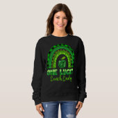 Leopard Rainbow One Lucky Lunch Lady Patricks Day Sweatshirt (Vorne ganz)