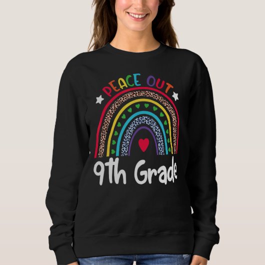 Leopard Rainbow Peace Out 9. Sweatshirt (Vorderseite)