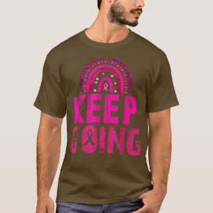 Leopard Rainbow Pink Ribbon Brustkrebs Vintag T-Shirt