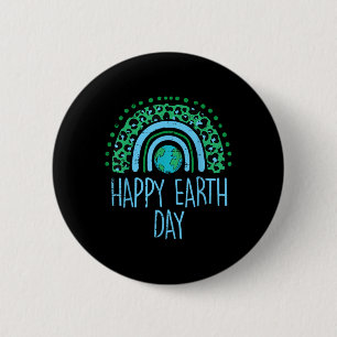 Leopard Rainbow Planet Happy Earth Day Niedlich Te Button