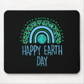 Leopard Rainbow Planet Happy Earth Day Niedlich Te Mousepad (Vorne)