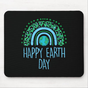 Leopard Rainbow Planet Happy Earth Day Niedlich Te Mousepad