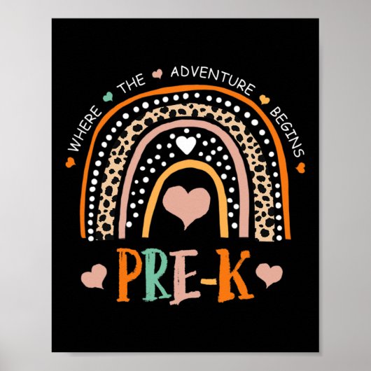 Leopard Rainbow Pre K wo das Abenteuer beginnt Poster (Vorne)
