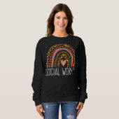 Leopard Rainbow Social Work Women Gi Sweatshirt (Vorne ganz)