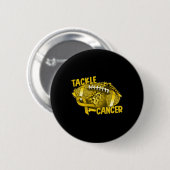 Leopard Rainbow Support Squad Childhood Cancer Awa Button (Vorne & Hinten)