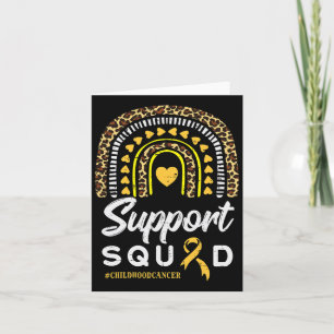 Leopard Rainbow Support Squad Childhood Cancer Awa Karte