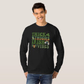 Leopard Rainbow Thick Thighs Irish Vibes St Patric T-Shirt (Vorne ganz)