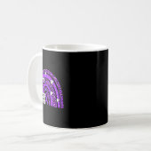 Leopard Rainbow Überdosierung Monat Lila Kaffeetasse (Vorderseite Links)