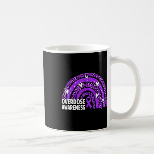 Leopard Rainbow Überdosierung Monat Lila Kaffeetasse (Rechts)