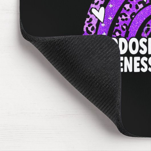 Leopard Rainbow Überdosierung Monat Lila Mousepad (Ecke)