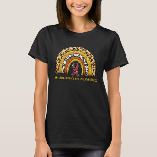 Leopard Rainbow Von Willebrand's Disease Warrior T-Shirt
