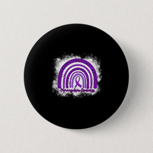 Leopard Rainbow Warrior Fibromyalgie Bewusstsein Button