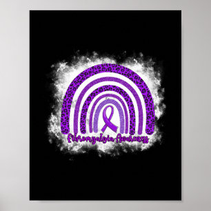 Leopard Rainbow Warrior Fibromyalgie Bewusstsein Poster
