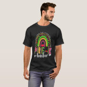 Leopard-Rainbow zurück zur Schule T-Shirt (Vorne ganz)