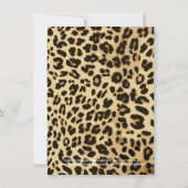 Leopard Red Bow Christmas Foto Gruß Einladung (Rückseite)