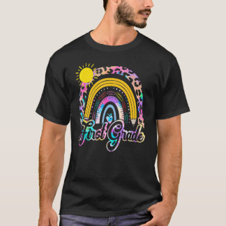 Leopard-Regenbogen-1. Klasse T-Shirt