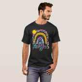 Leopard-Regenbogen-1. Klasse T-Shirt (Vorne ganz)