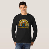 Leopard Regenbogen Dysautonomie Krieger T-Shirt (Vorne ganz)