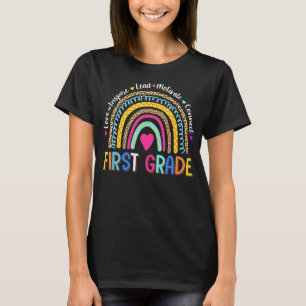 Leopard-Regenbogen-Erster Lehrer zurück in die Sch T-Shirt