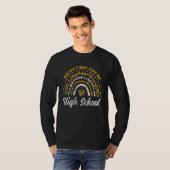 Leopard Regenbogen Glücklicher erster Schultag der T-Shirt (Vorne ganz)